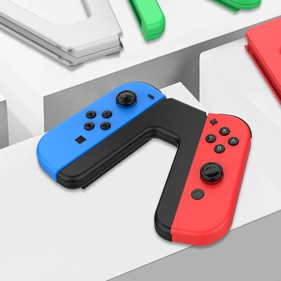 Кронштейн-держатель для игрового контроллера, V-образный, портативный, аксессуары для контроллера, для Nintendo Switch / Switch OLED, ручка Joy-Con