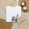 Basset Hound Shirt Dog Music Gift Women Hand Drawn Tee Hound Dog T-Shirt Dog