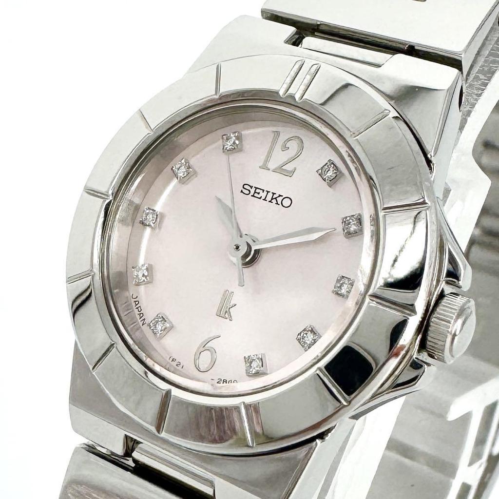 [USED] Box/Battery SEIKO LUKIA 10P Diamond Watch Pink