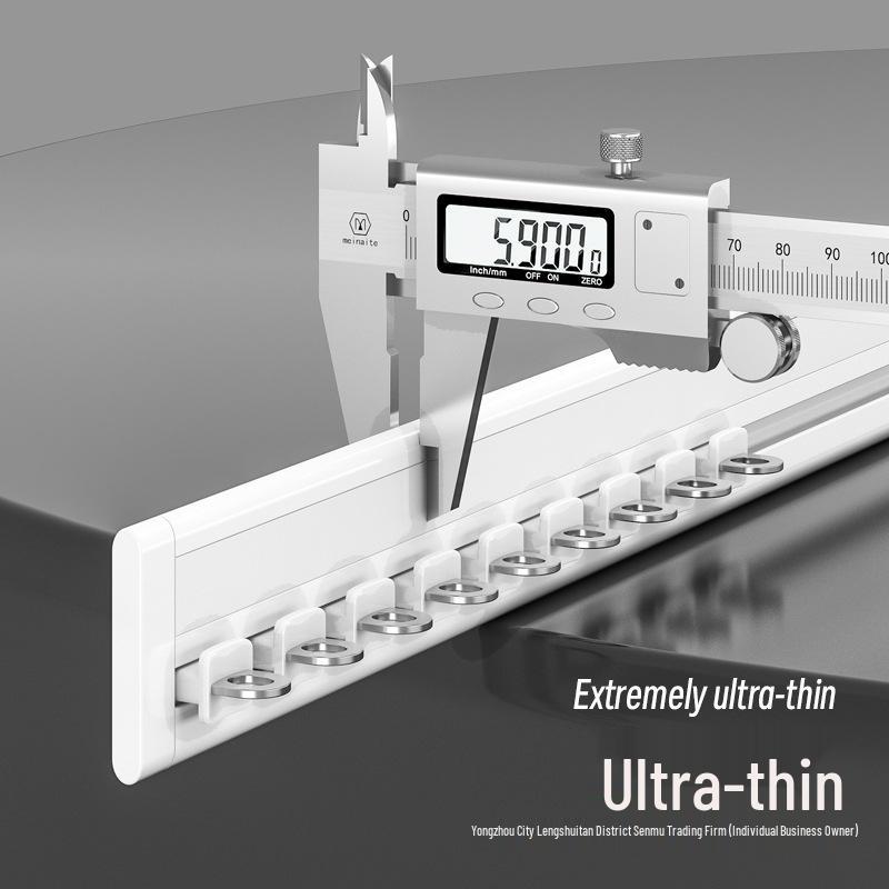 Карниз для раздвижного эркерного окна с открыванием внутрь - Без сверления, Формованный, Раздвижной с крючками