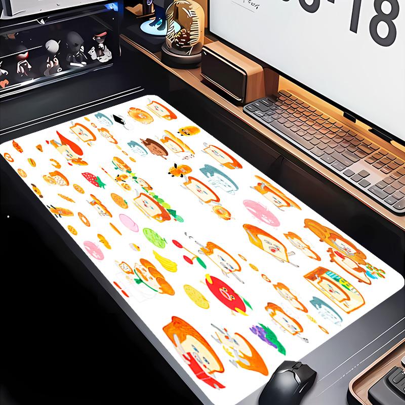 Bread Thief Theme Premium Non-slip Mouse Pad with Stitched Edges,Durable Rubber Material,for Desktop & Gaming Great Gifts