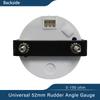 New Universal 52mm 85mm Marine Boat Rudder Angle Indicator Gauge 12V 24V with Red Backlight 0-190 ohms for Boat Yacht Vessel