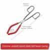 Silver Crucible Tongs Chrome Plated Flask Clamp Heat Tough Laboratory Tongs  Lab Equipment Handling