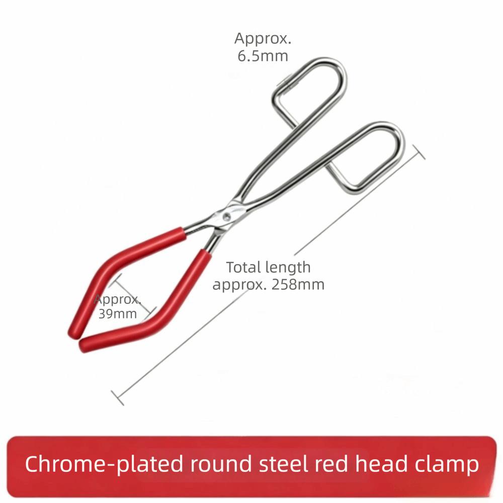 Silver Crucible Tongs Chrome Plated Flask Clamp Heat Tough Laboratory Tongs Lab Equipment Handling