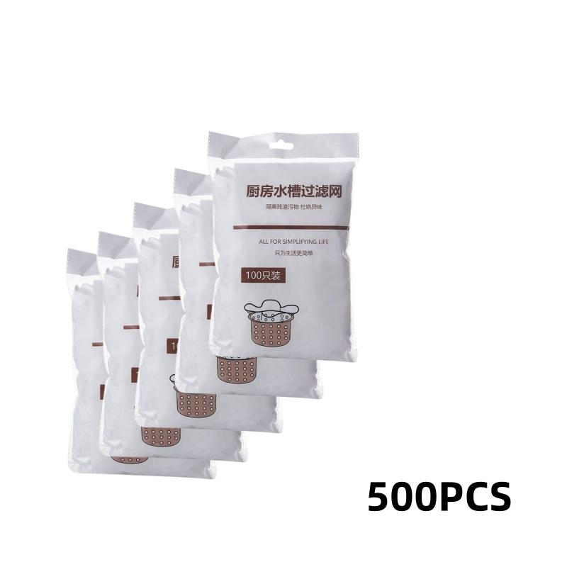 100/500 шт. Одноразовые сетчатые мешки для фильтра раковины, Кухонный фильтр для раковины, Сливное отверстие, Мешок для мусора против засоров, Чистящие сетки
