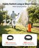 Industrial Concrete Sprayer with Wheeled Cart, 14L Stainless Steel Sprayer, Heavy Duty Tri-Poxy Pump Sprayers, 52cm Wand, 1.2m & 3m Hoses, 2 Brass