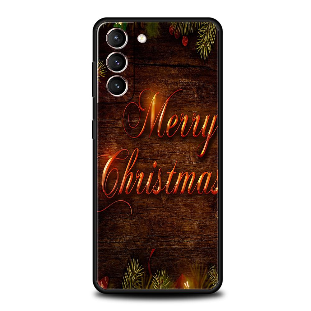 Зимний чехол Merry Christmas для Samsung Galaxy S24 S23 S22 S20 S21 FE Ultra S24 S23 S10 S10E S9 S8 Plus 5G Чехол-сумка для телефона