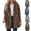 Women's Winter Thickened Double-sided Velvet Stand Collar Loose Leopard Print Plush Zipper Jacket