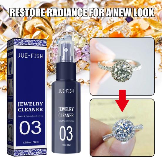 50ml Jewelry Cleaner Multi-purpose Stain Removal Effective Watch Rings Spray Cleaning Solution for Daily Use