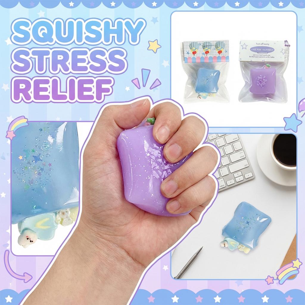 Schylling Needoh Nice Cube Сенсорные игрушки Блоки для снятия стресса Сжимаемые Развивающие головоломки Выплеск эмоций Детский сувенир