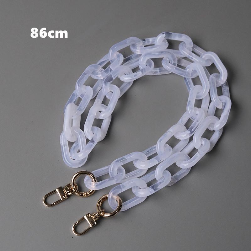 Новая модная женская сумка, аксессуар, цепочка, съемный сменный белый прозрачный ремешок, женская сумка на плечо, сделай сам, полимерная сумка, милая цепочка