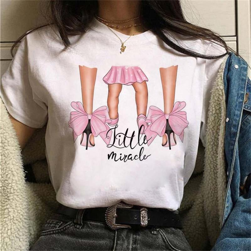Spring Summer New Mother's Day Theme Large Size Women's Simple Cartoon Casual T-shirt Women Oversized T Shirt Tops
