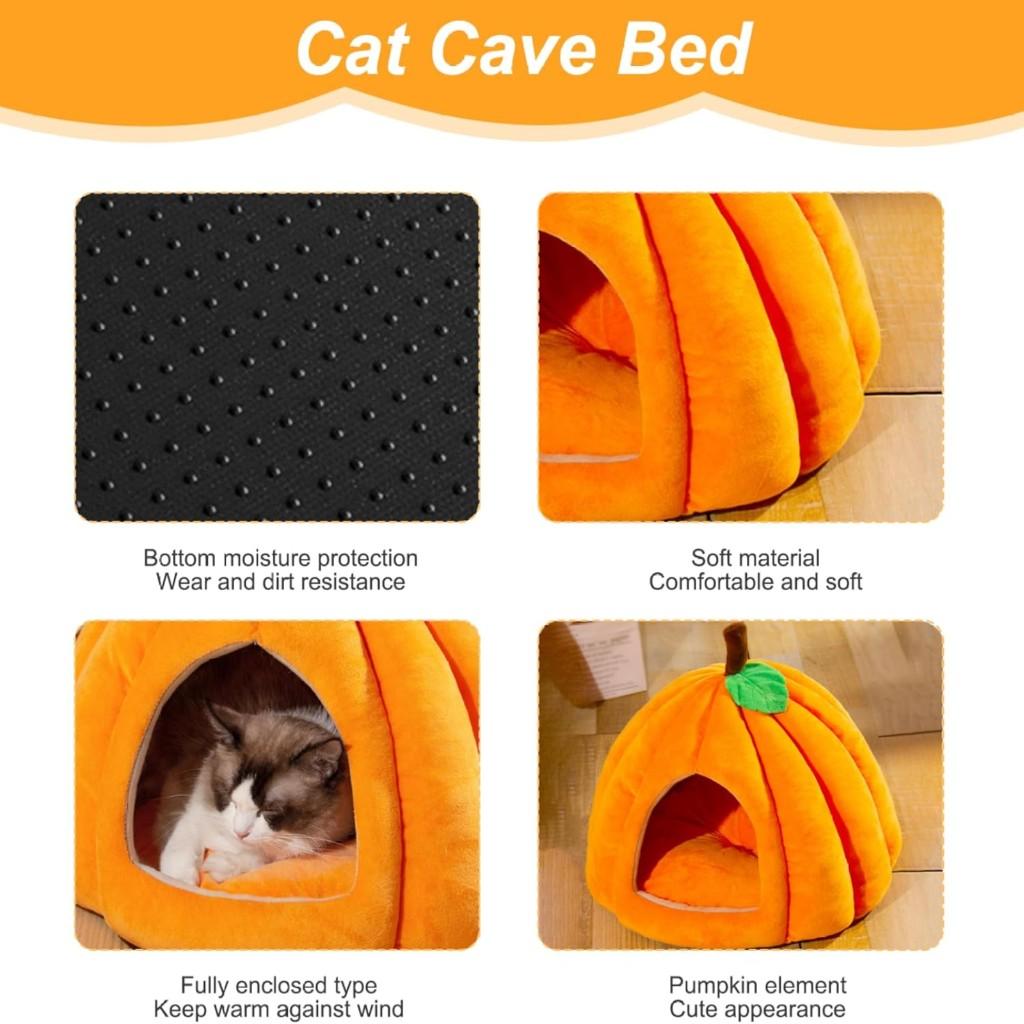 Cat nest universal cat bed doghouse cat closed security sleeping nest house pumpkin thickened pet nest