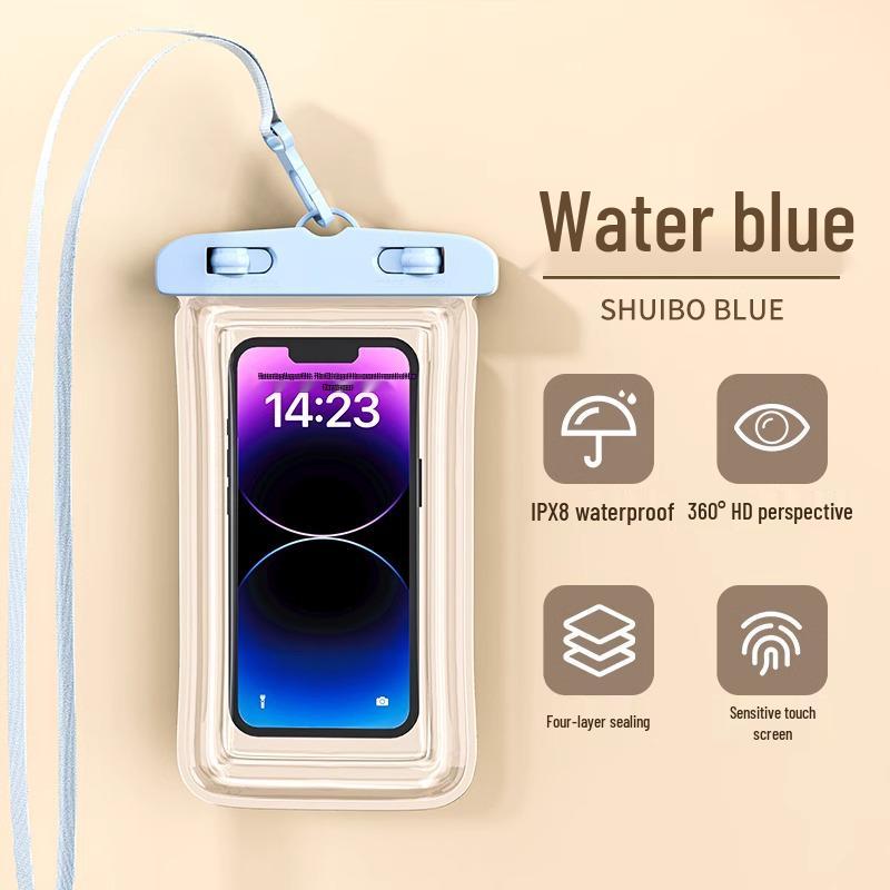 Водонепроницаемый чехол для телефона с сенсорным экраном и шейным ремешком для плавания, рафтинга и дождя - Делайте фотографии под водой