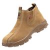 "Steel-Toe Breathable Anti-Scalding Cowhide Work Shoes: Comfortable, Wear-Resistant, and Puncture-Proof, Meeting National Safety Standards"