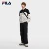 Fila Мужская вязаная рубашка-поло с длинным рукавом в стиле колор-блок
