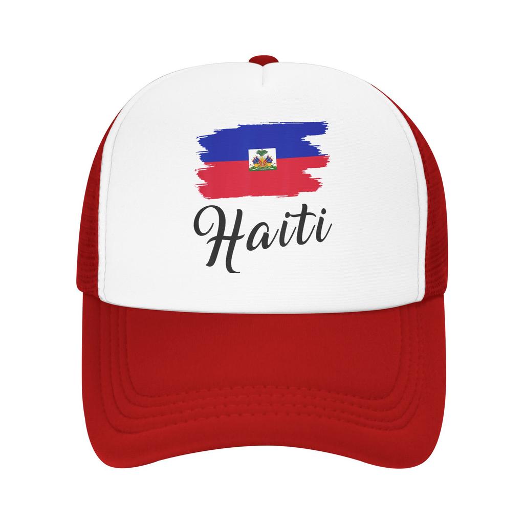Haiti Flag Haitian Mesh Baseball Caps Adult HipHop Sun Hats Hats Breathable Summer Trucker Hat