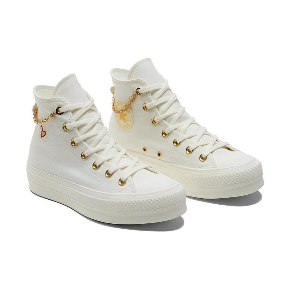 Converse Кеды Chuck Taylor All Star на платформе с золотой цепью Желтые из секонд-хенда Женские A04453C
