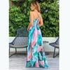 Spring and Summer Women's Floral Halter Long Dresses