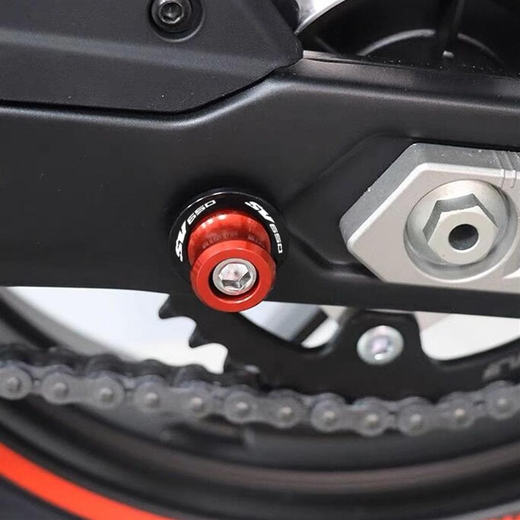 ByoBLu Motorcycle Rear Swing Arm Stand Screw Swing Arm Spool Slider Suzuki SV650 SV650S