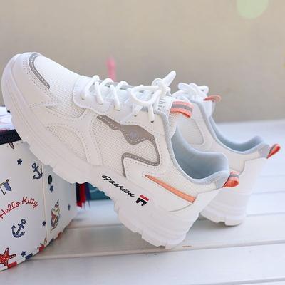 Сезонная обувь для папы, женская, весна-лето, новая, универсальная, повседневная, с толстой подошвой, из тонкой сетки, дышащая, спортивная обувь