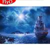 Алмазная картина Корабль Вышивка крестиком Полный дрель Ручная работа 3D Алмазная вышивка Пейзажная мозаика Ручная работа Подарок Настенное искусство