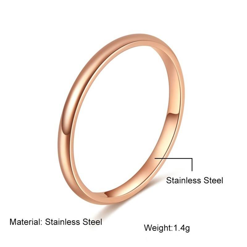 Simple Stainless Steel Couples Ring Engagement Wedding Jewelry Accessories Gifts Size 5-9 AVE