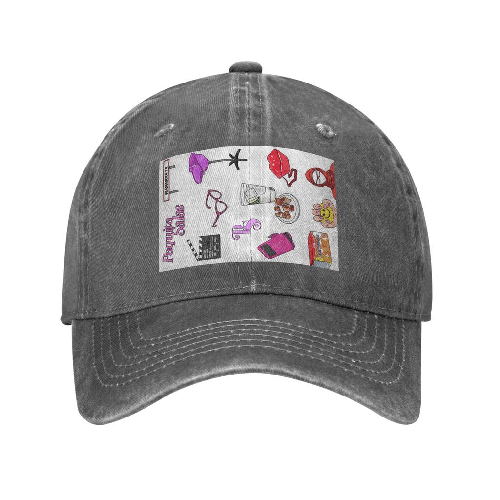 Paquita Salas Stuff Denim Fabric Cap Casual Baseball Caps Adjustable Hat Summer Unisex Baseball Hats