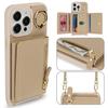 Кожаный кошелек-чехол для телефона для iPhone 15 14 13 12 11 Pro Max XS X XR Защитный кожаный чехол Держатель-кольцо Молния Держатель для карт
