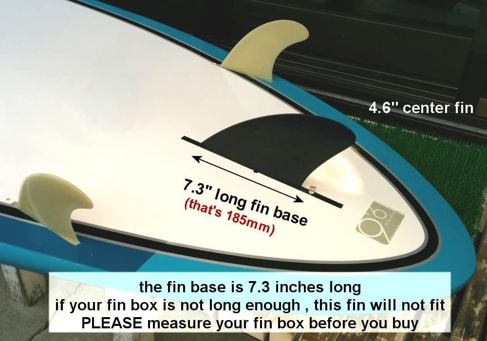 Центральный плавник 12 см Жесткий 4,6" для лонгборда SUP airSUP AIR7 сапборд Жесткий Гибкость US box saruSURF (черный (с винтами))