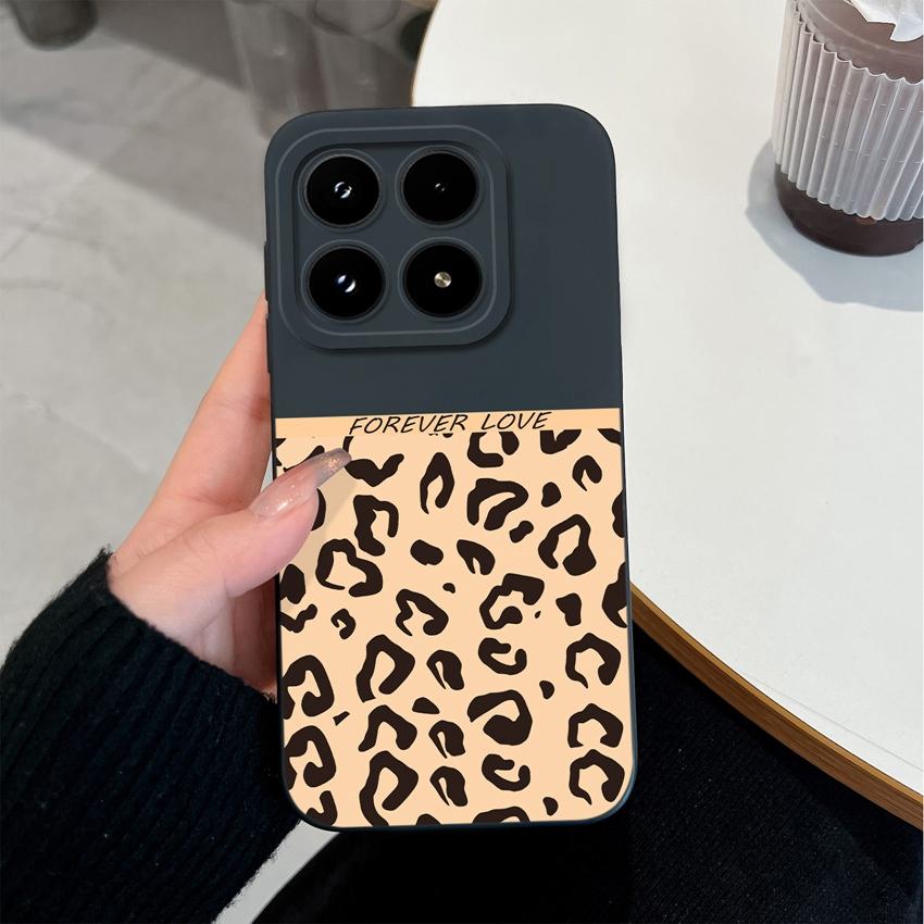 Для Xiaomi 17 Pro Max Poco C71 C75 M7 M8 F7 F8 14 14T 15 15T Чехол Ретро Леопардовый Принт Премиальный Жидкий Силикон Защита от Падений Чехол для Xiaomi