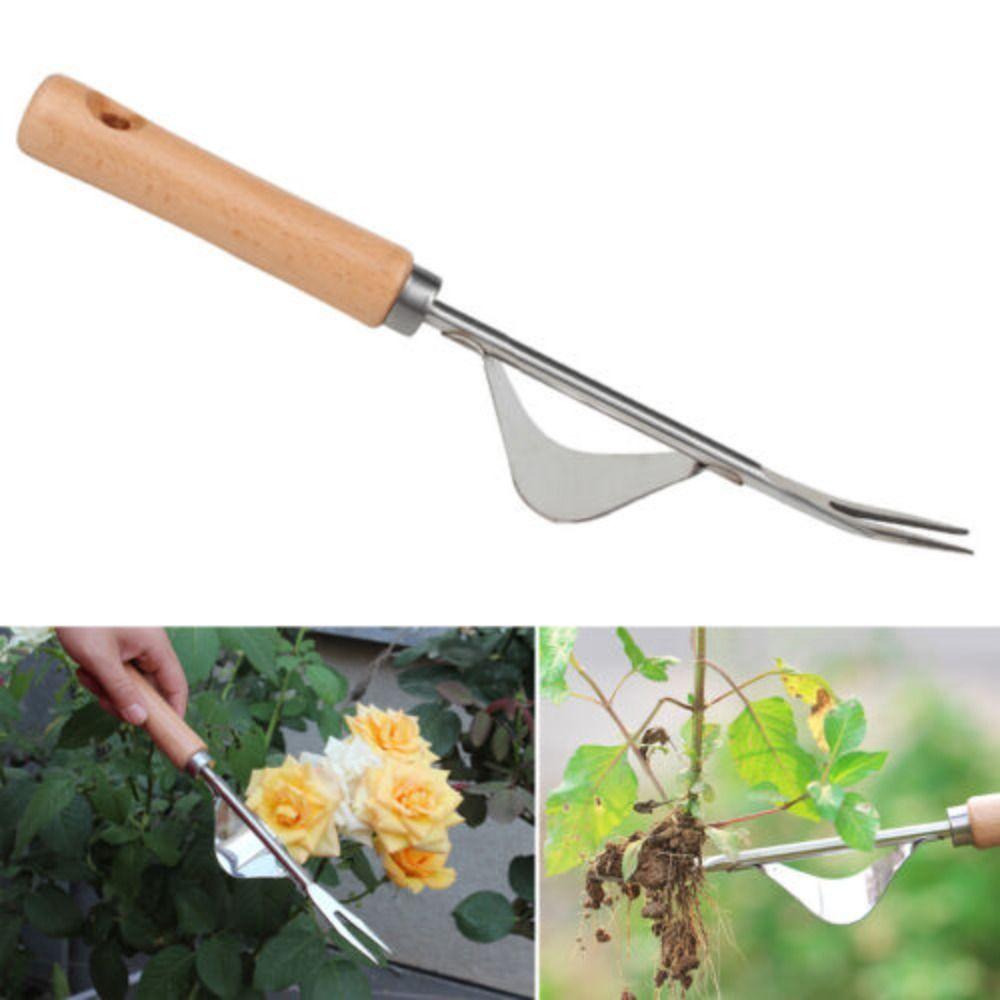 Farmland Manual Weeder Wood Handle Puller Manual Tool Garden Supplies Weed Dandelion Remover