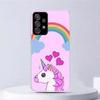 Pink Unicorn Rainbow Soft Case For Samsung Galaxy A15 A14 A13 A12 A55 A54 A53 A52 Phone Cover A35 A32 A33 A25 A23 A22 A05S A04S