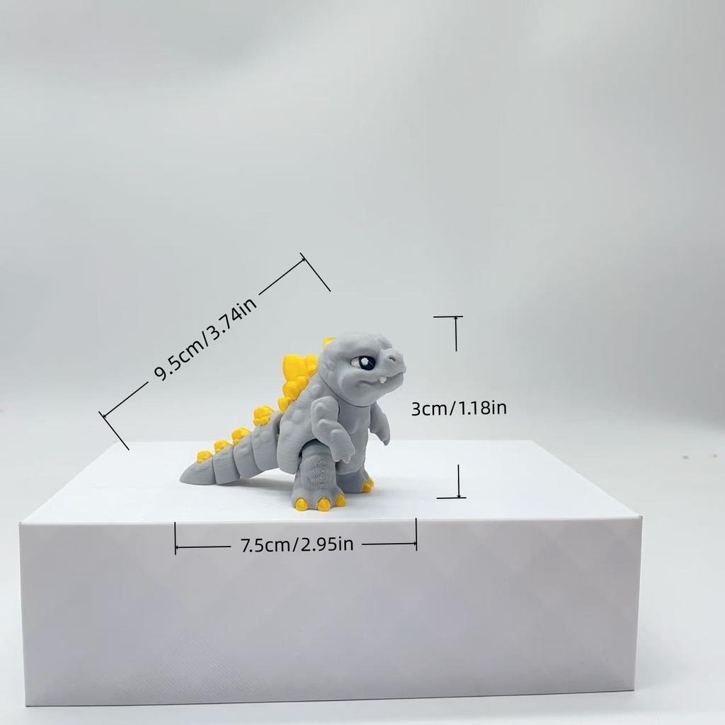 3D Printed Baby Godzilla Cute Sitting Toy