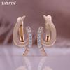 Rose Gold Color Geometric Gbstraction Style Magazine Fashionable Earring
