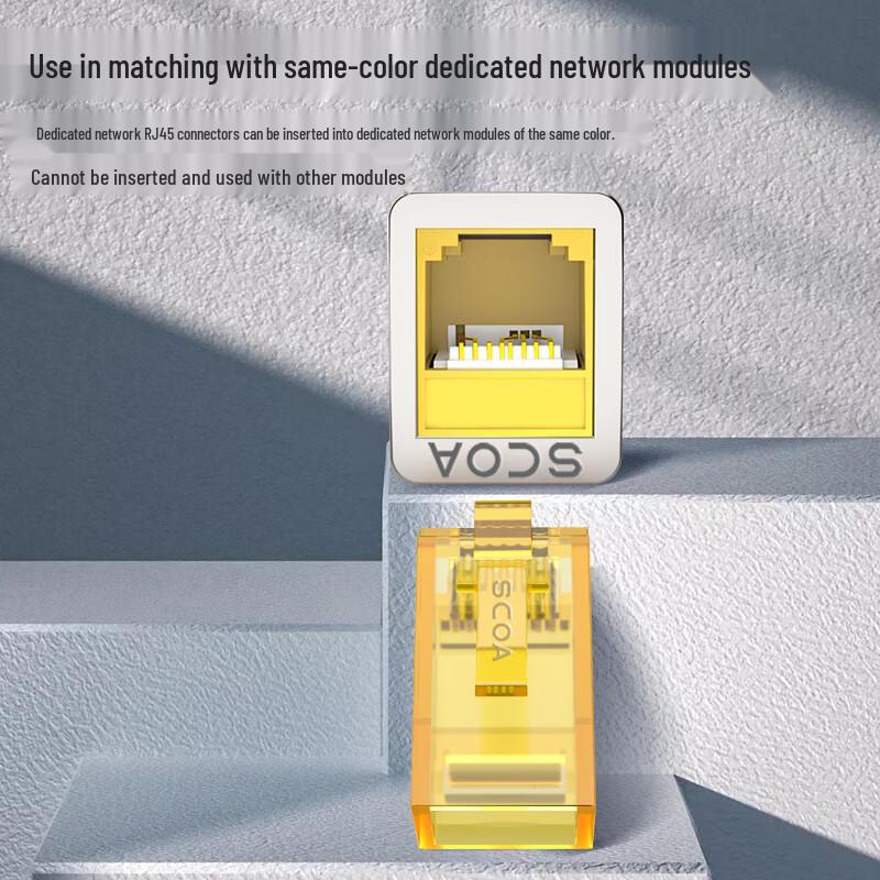 SCOA Special Shaped Unshielded RJ45 Network Connector