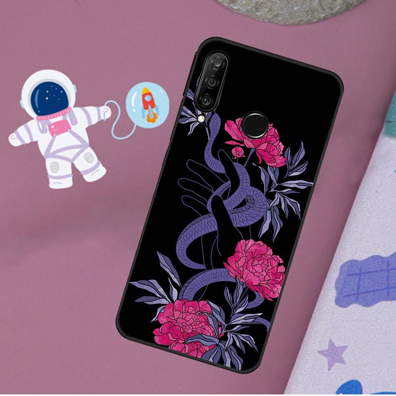Цветок Змеи Для Huawei Nova 5T 9 10 SE 7i 8i 11i 12i Y60 Y61 Y70 Y72 Y73 Y90 Y91 P20 P40 P30 Lite Чехол