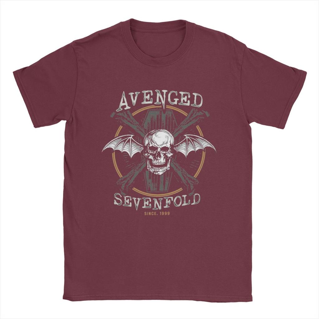 Мужские футболки Avenged Sevenfold Awesome Pure Cotton Tees Футболка с коротким рукавом Crewneck Одежда Лето