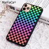 MaiYaCa Checkerboard Rainbow Phone Case Cover For iPhone 17 Air 16 15 plus 11 12 13 14 pro max shell  coque