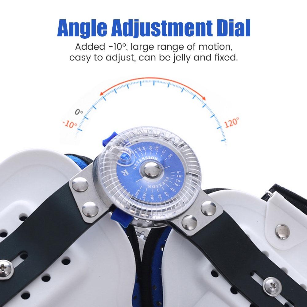 Orthopedic Knee Joint Support Adjustable Hinged Knee Leg Brace Protector Post Surgery Bone Orthosis Ligament Care Joint Support with Shoulder Strape