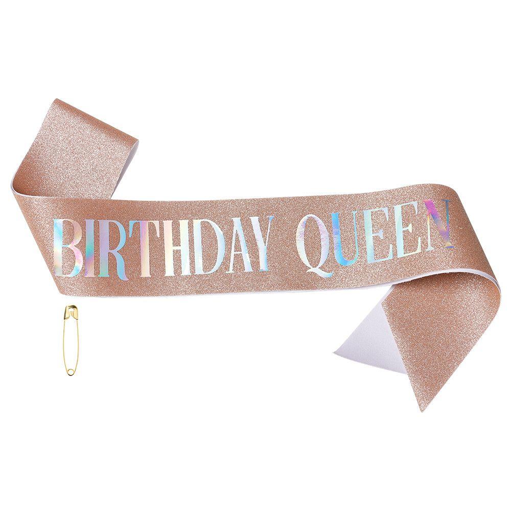 Модный атласный пояс принцессы корона головной убор на день рождения королева повязка на голову тиара обруч для волос