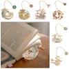 Gift School Office Supplies Pendant Retro Metal Book Clip Brass Bookmark Pagination Mark Painted