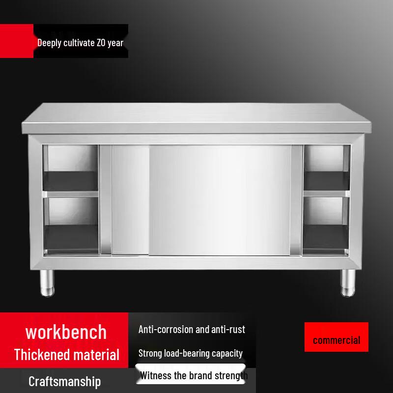 Stainless Steel Kitchen Work Table with Storage