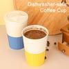Кружка для кофе 380 мл, пищевой материал, термостойкая, толстая, герметичная, устойчивая к трещинам, дорожная кружка с крышкой, многоразовая