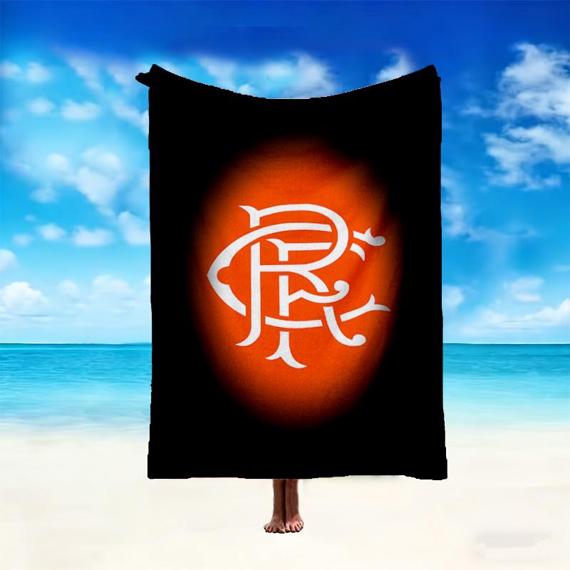 [1pc Rangers FC Blanket] All-Season Blanket - Cozy Blanket for Sofa Couch Home Decoration, Digital Printed Nap Blanket