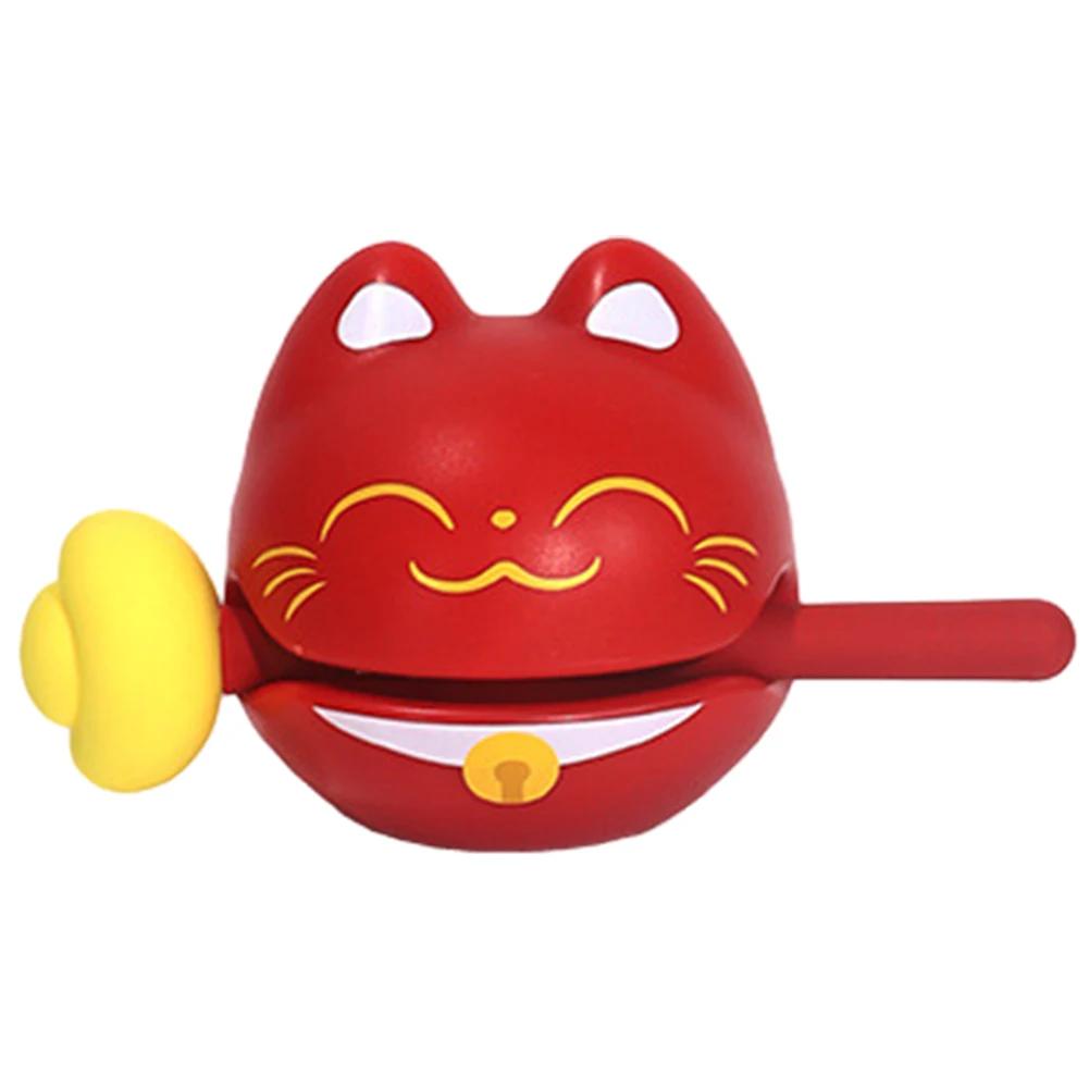 1 Pc Zen Block Drum Mokugyo Lucky Cat Shape Wood Fish Temple Block Ornament Knock Percussion Toy Meditation Buddhist Decoration