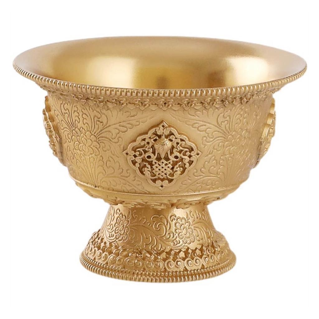 Elegant Brass Water Cup Meditation Water Cup Brass Texture Suitable for Home Buddhist Altar Offering and Daily Use