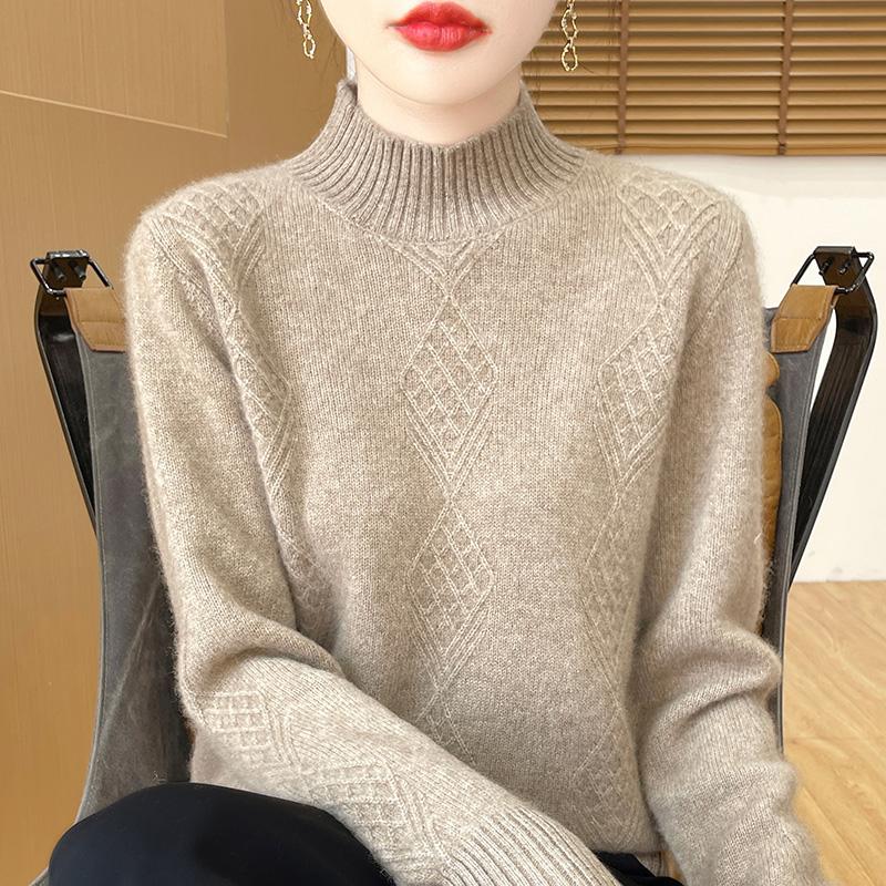 Женский кашемировый свитер Qinghe кашемир 30% кашемир 70% шерсть осенне-зимний пуловер теплый и модный