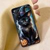 Halloween Magic Cat Phone Case For Redmi Note 13 14 15 Pro Plus 12 13C 12C 15C 9 10 10C 9T 9C 9A TPU Soft Cover Clear Cell Cases