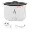 Flame Aromatherapy Diffuser Seajelly Atomizing Humidifier Home Humidifier with Flame Light Black